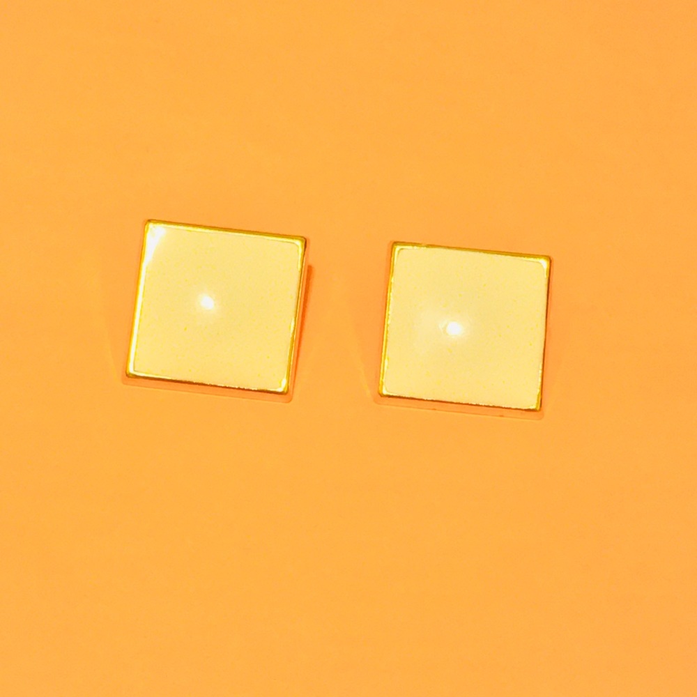 Square Enameled Vintage Earrings